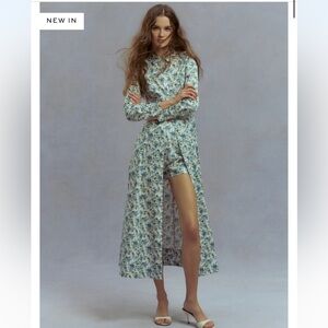 Hill House Home The Alandra Dress in English Daisy Blue White 
Size Large